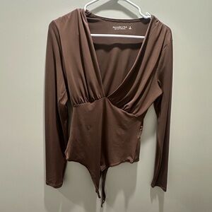 Abercrombie & Fitch Chocolate Low Cut Bodysuit